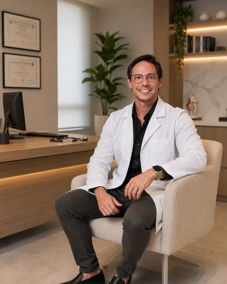 Frederico Cruvinel em consultório médico